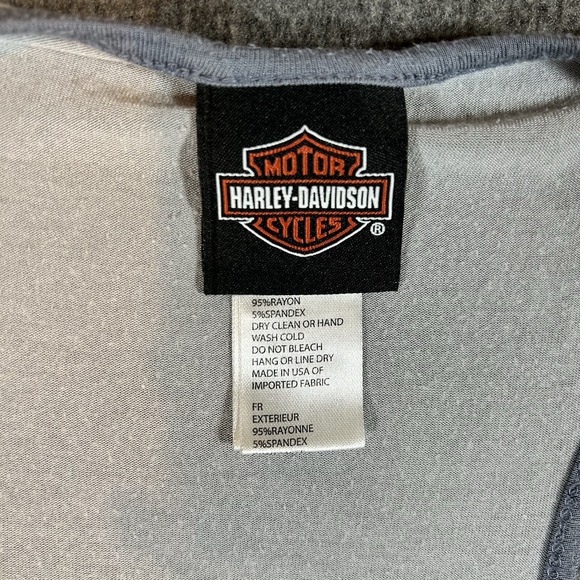 Vintage Harley Davidson Womens Size XL Tanktop Y2K Spandex Racerback Made in USA - Picture 2 of 8